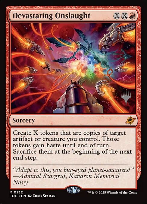 Devastating Onslaught from Edge of Eternities Promos (Mythic)