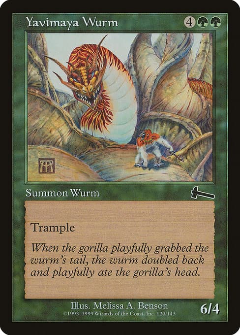 Yavimaya Wurm from Urza's Legacy (Common)