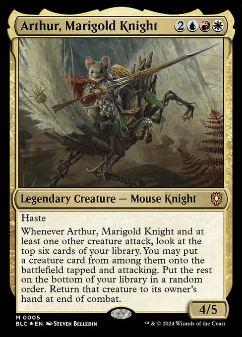Arthur, Marigold Knight from Bloomburrow Commander (Mythic)