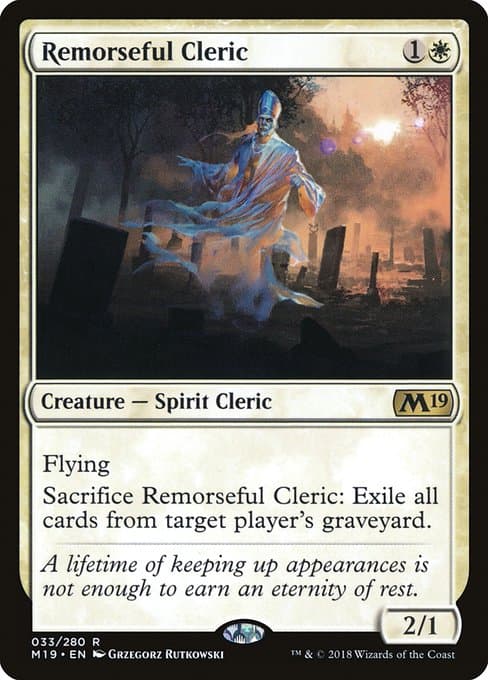 Remorseful Cleric from Core Set 2019 (Rare)