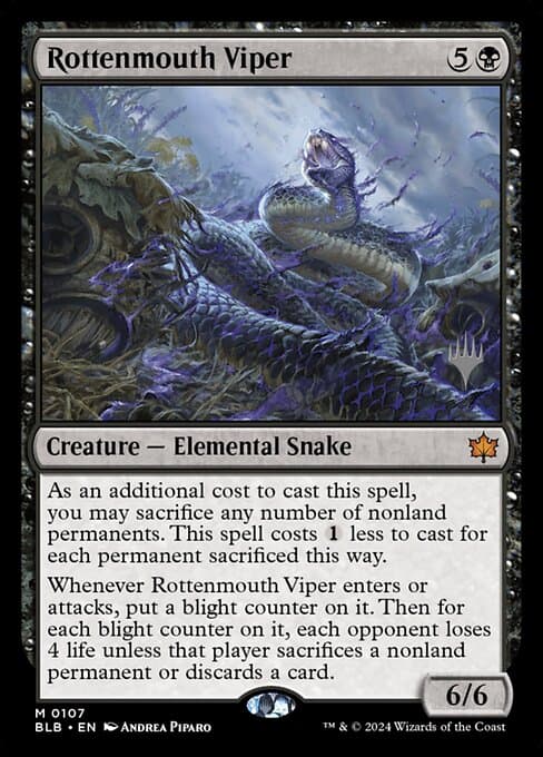 Rottenmouth Viper from Bloomburrow Promos (Mythic)