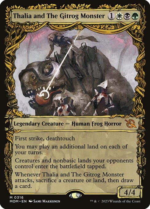 Thalia and The Gitrog Monster from March of the Machine (Mythic)