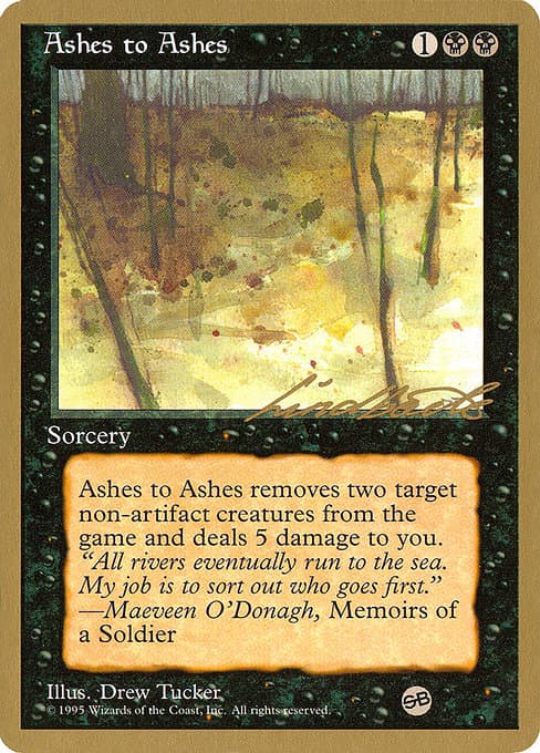 Ashes to Ashes from Pro Tour Collector Set (Uncommon)