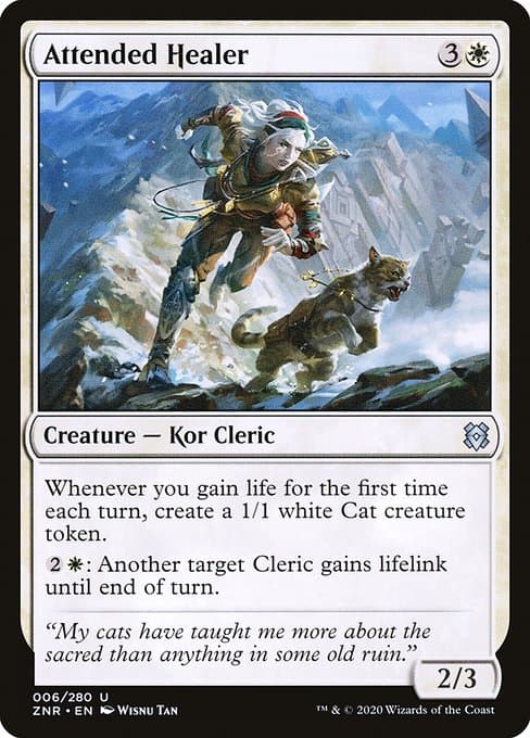 Attended Healer from Zendikar Rising (Uncommon)