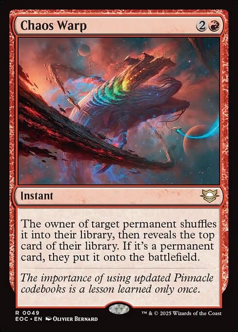 Chaos Warp from Edge of Eternities Commander (Rare)