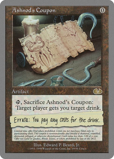 Ashnod's Coupon (Rare)