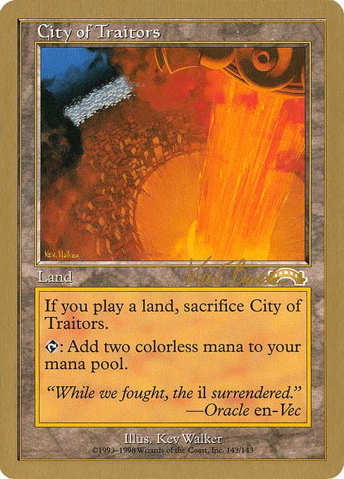 City of Traitors from World Championship Decks 1999 (Rare)