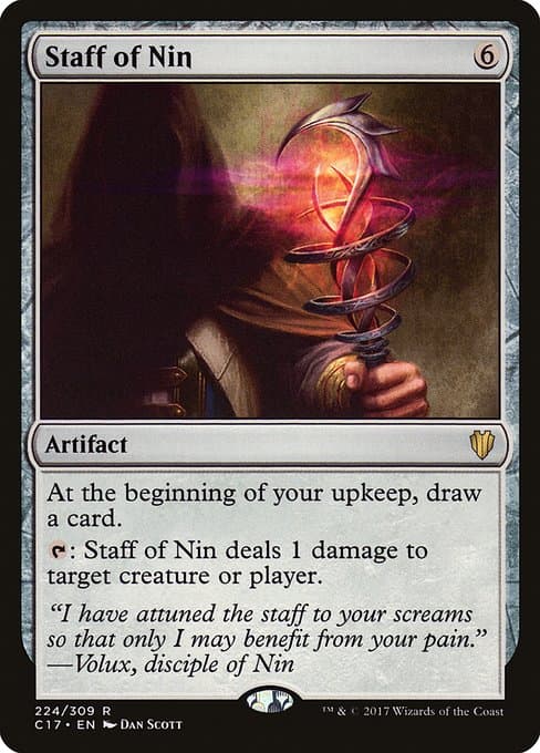 Staff of Nin from Commander 2017 (Rare)