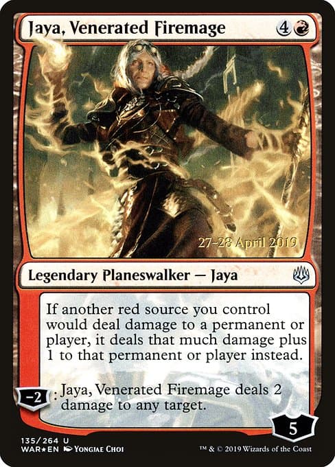 Jaya, Venerated Firemage from War of the Spark Promos (Uncommon)