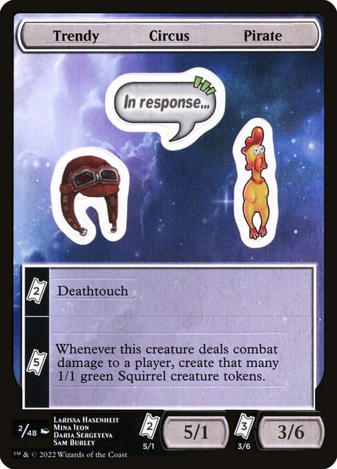 Trendy Circus Pirate from Unfinity Sticker Sheets (Common)