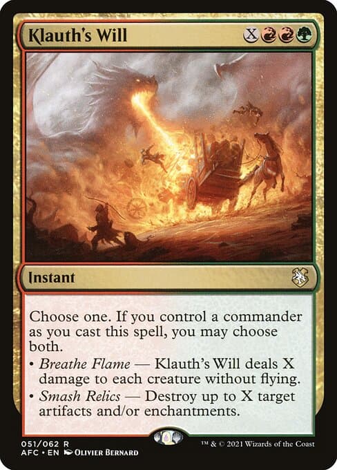 Klauth's Will from Forgotten Realms Commander (Rare)