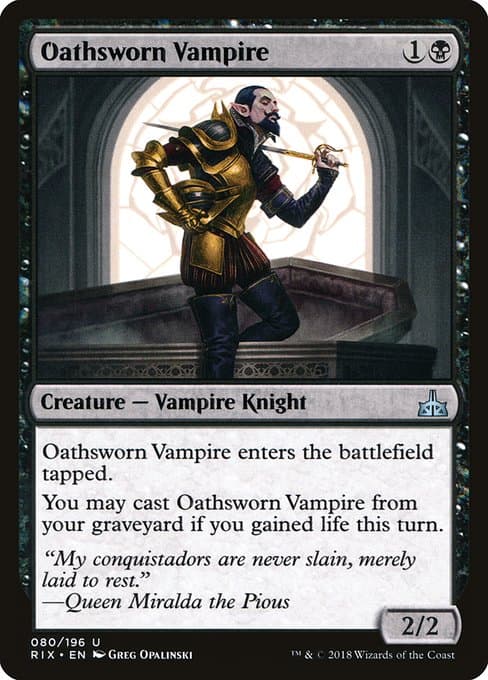 Oathsworn Vampire from Rivals of Ixalan (Uncommon)