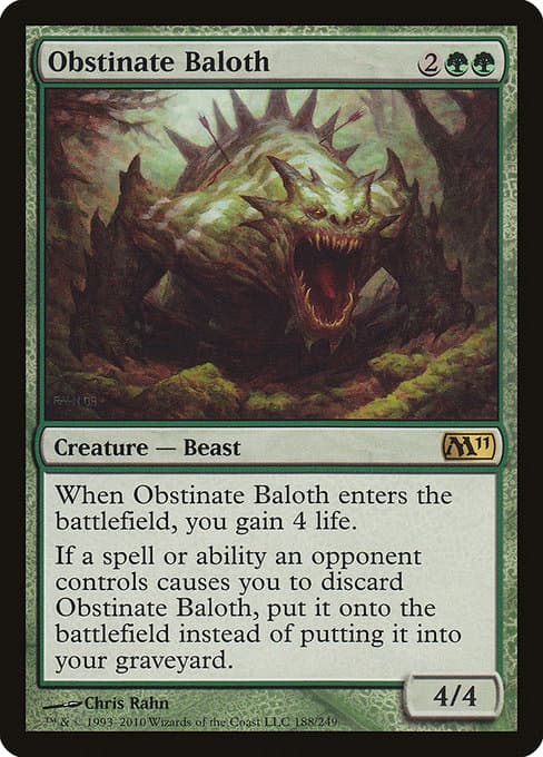 Obstinate Baloth from Magic 2011 (Rare)