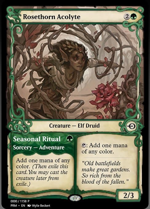 Rosethorn Acolyte // Seasonal Ritual from Magic Online Promos (Common)