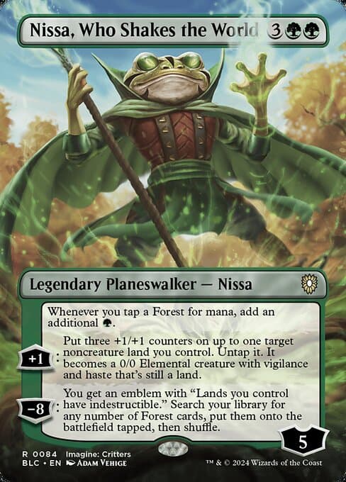Nissa, Who Shakes the World from Bloomburrow Commander (Rare)