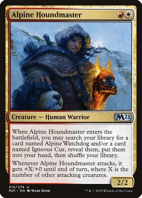 Alpine Houndmaster from Core Set 2021 (Uncommon)