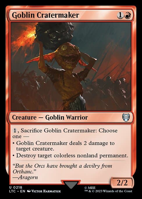 Goblin Cratermaker from Tales of Middle-earth Commander (Uncommon)
