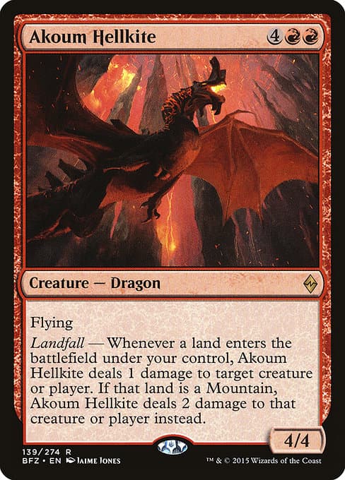 Akoum Hellkite from Battle for Zendikar (Rare)