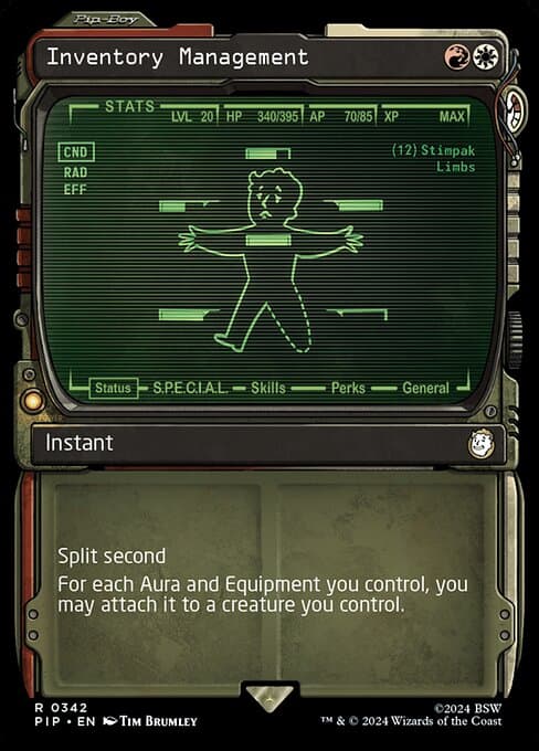 Inventory Management from Fallout (Rare)