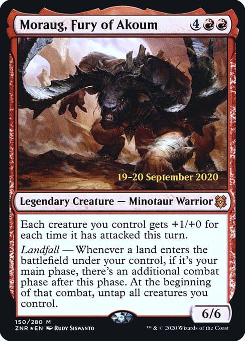 Moraug, Fury of Akoum from Zendikar Rising Promos (Mythic)