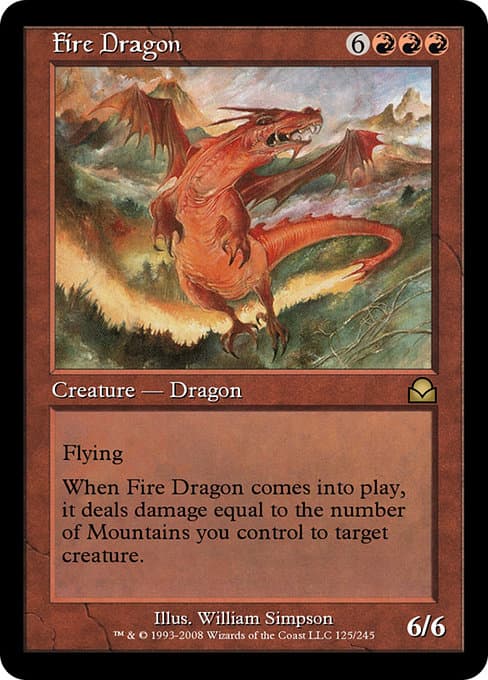 Fire Dragon from Masters Edition II (Rare)