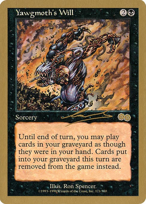 Yawgmoth's Will from World Championship Decks 2000 (Rare)