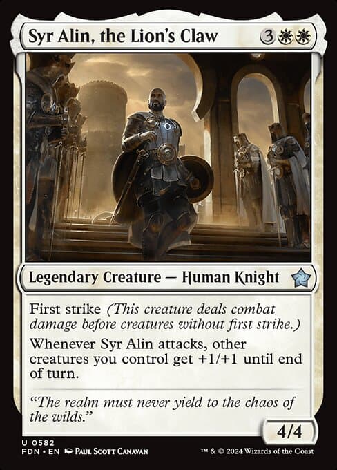 Syr Alin, the Lion's Claw from Foundations (Uncommon)
