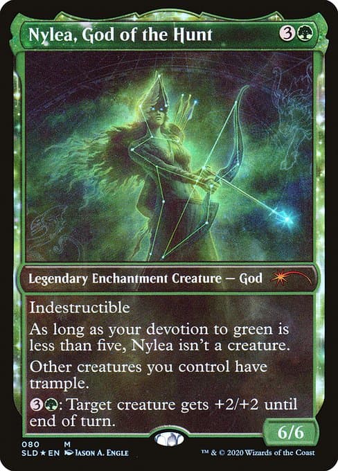 Nylea, God of the Hunt from Secret Lair Drop (Mythic)