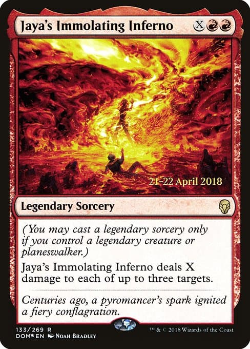 Jaya's Immolating Inferno from Dominaria Promos (Rare)