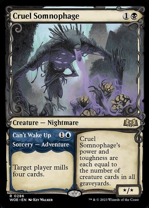 Cruel Somnophage // Can't Wake Up from Wilds of Eldraine (Rare)