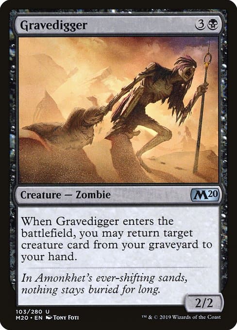 Gravedigger from Core Set 2020 (Uncommon)
