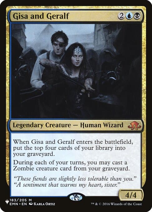 Gisa and Geralf from The List (Mythic)
