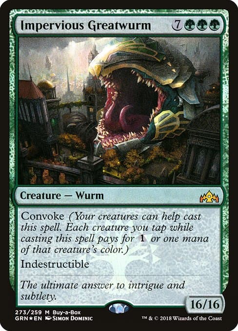Impervious Greatwurm from Guilds of Ravnica (Mythic)