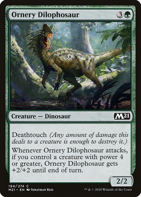 Ornery Dilophosaur from Core Set 2021 (Common)