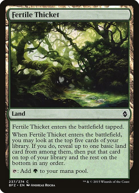 Fertile Thicket from Battle for Zendikar (Common)