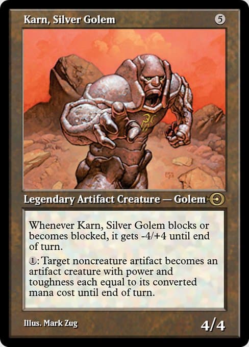 Karn, Silver Golem from Magic Online Promos (Rare)