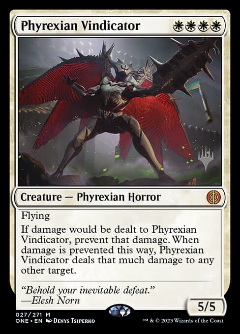 Phyrexian Vindicator from Phyrexia: All Will Be One Promos (Mythic)