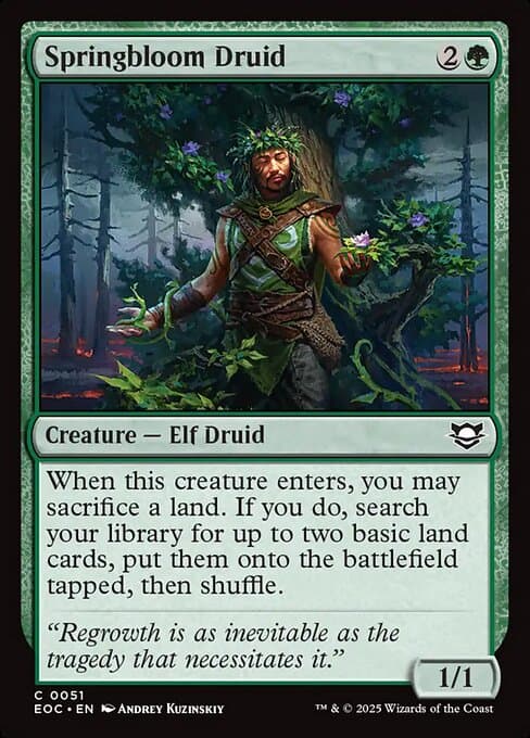 Springbloom Druid from Edge of Eternities Commander (Common)