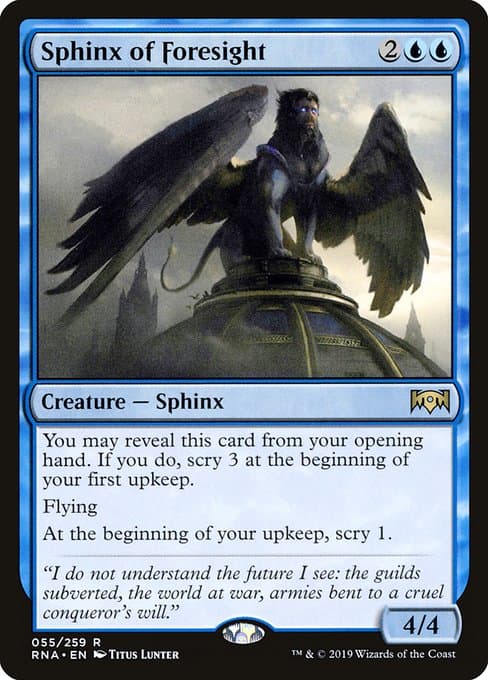 Sphinx of Foresight from Ravnica Allegiance (Rare)