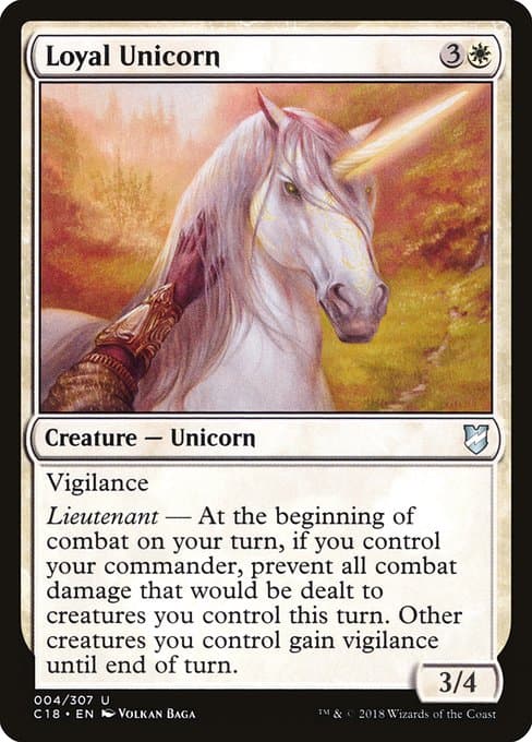 Loyal Unicorn from Commander 2018 (Uncommon)
