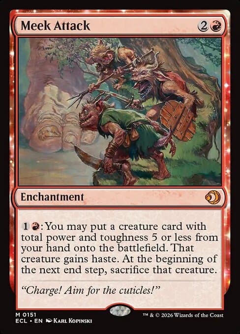 Meek Attack from Lorwyn Eclipsed (Mythic)