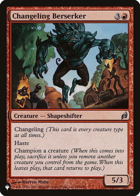 Changeling Berserker from The List (Uncommon)