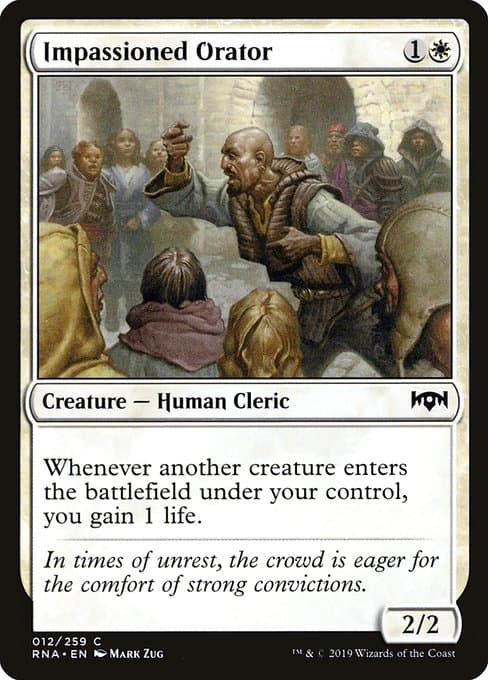 Impassioned Orator from Ravnica Allegiance (Common)