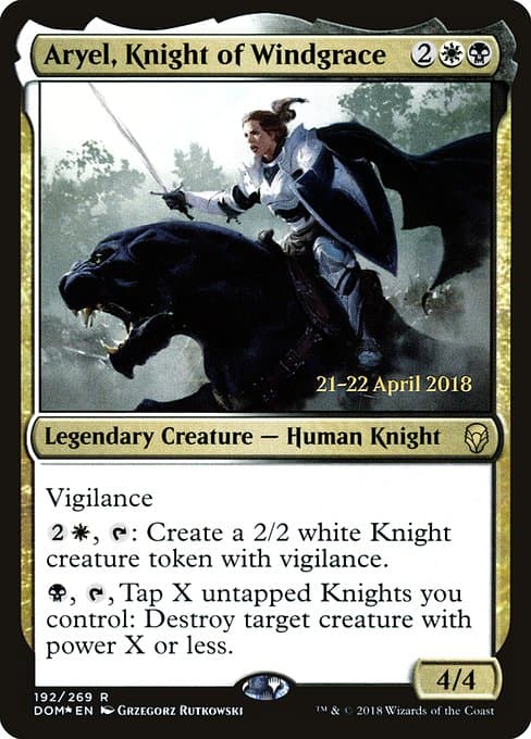 Aryel, Knight of Windgrace from Dominaria Promos (Rare)