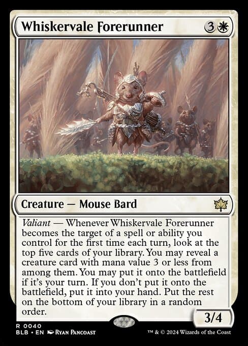 Whiskervale Forerunner from Bloomburrow (Rare)