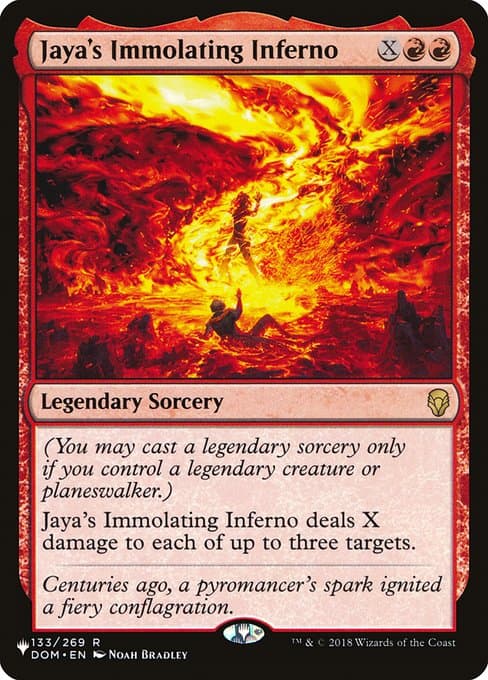 Jaya's Immolating Inferno from The List (Rare)