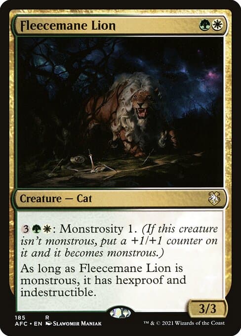 Fleecemane Lion from Forgotten Realms Commander (Rare)