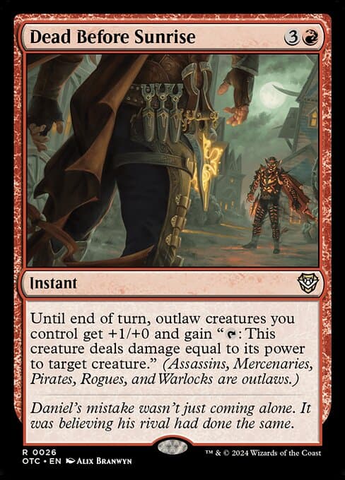 Dead Before Sunrise from Outlaws of Thunder Junction Commander (Rare)