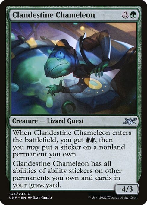 Clandestine Chameleon from Unfinity (Uncommon)