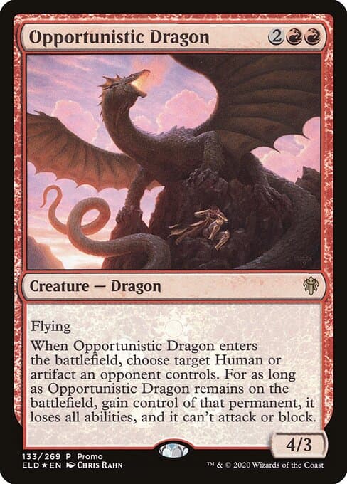 Opportunistic Dragon from Throne of Eldraine Promos (Rare)